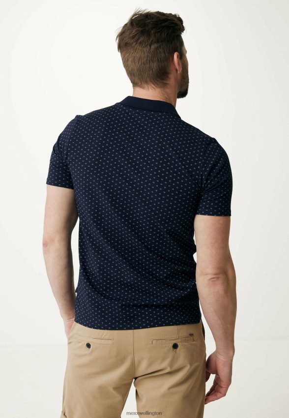 Men Mexx Blue Polo Print Navy 2B480T504