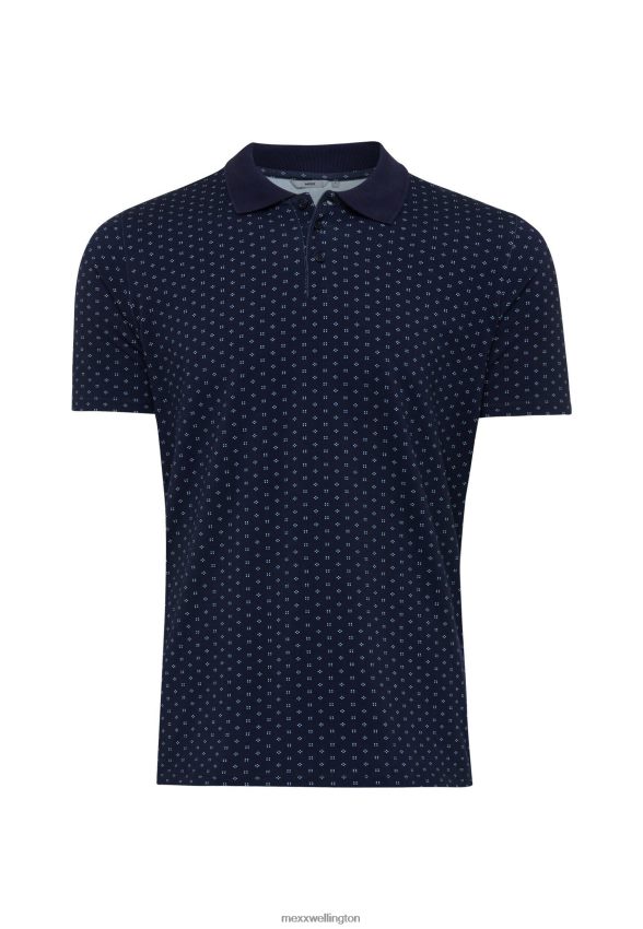 Men Mexx Blue Polo Print Navy 2B480T504