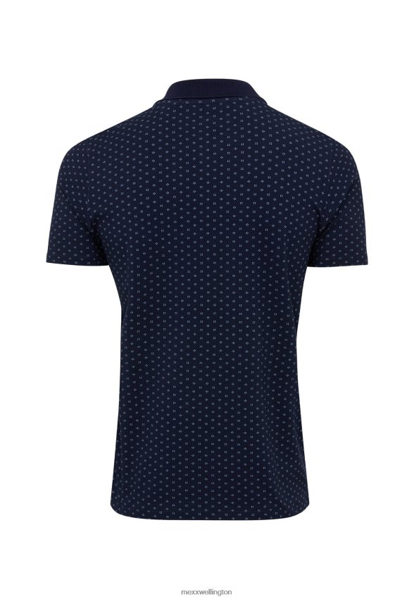 Men Mexx Blue Polo Print Navy 2B480T504