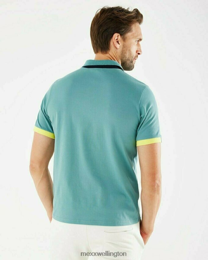 Men Mexx Green Pique polo Dark Mint 2B480T737