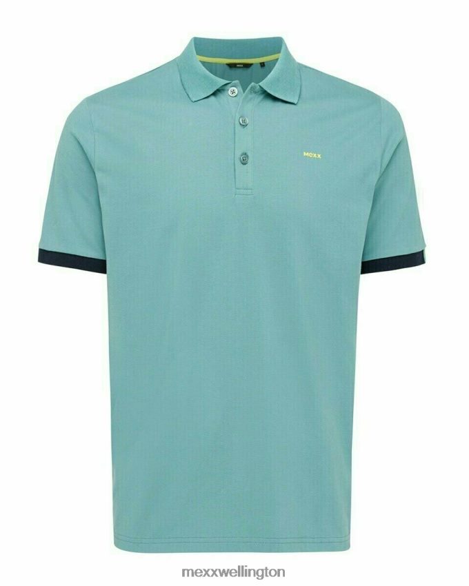 Men Mexx Green Pique polo Dark Mint 2B480T737