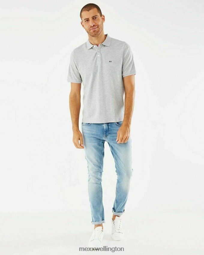Men Mexx Grey Pique Polo 2B480T584