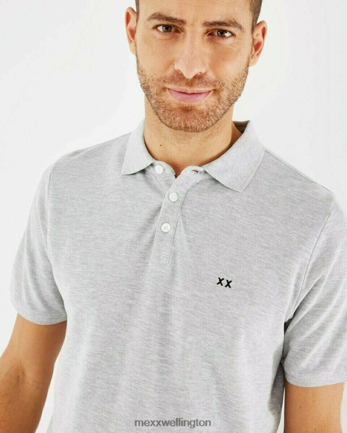Men Mexx Grey Pique Polo 2B480T584