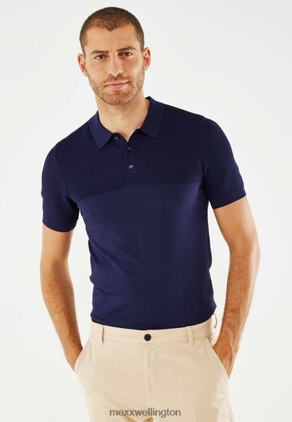 Men Mexx Navy Knit Polo 2B480T607