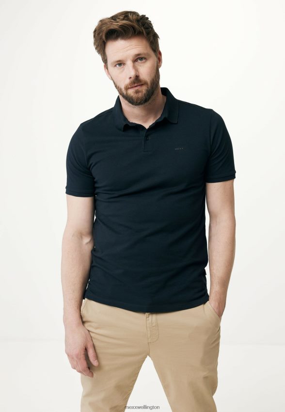 Men Mexx Schwarz Basic Short Sleeve Polo Black 2B480T477