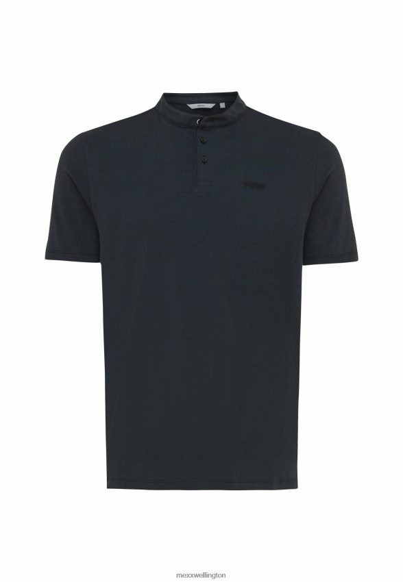 Men Mexx Schwarz Polo Mao Collar Black 2B480T487