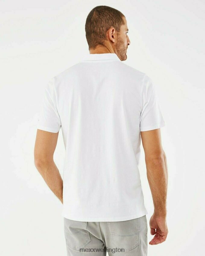 Men Mexx White Jersey Polo 2B480T589