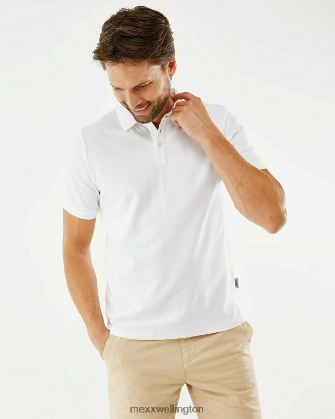 Men Mexx White Pique Polo 2B480T588