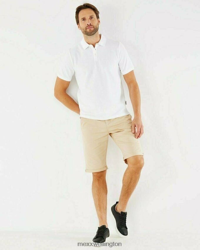 Men Mexx White Pique Polo 2B480T588