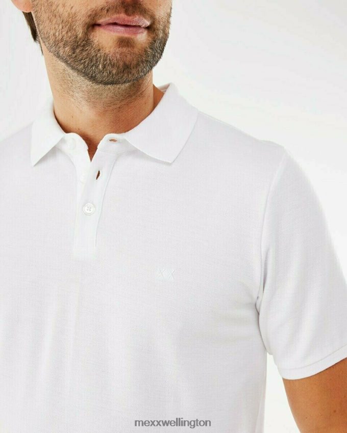 Men Mexx White Pique Polo 2B480T588