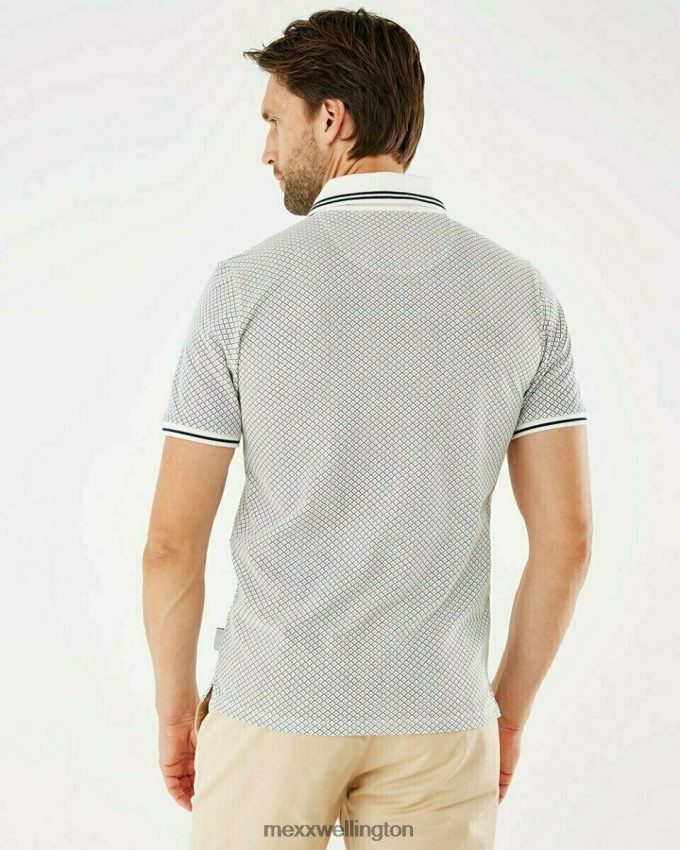 Men Mexx White Pique Polo Off 2B480T593