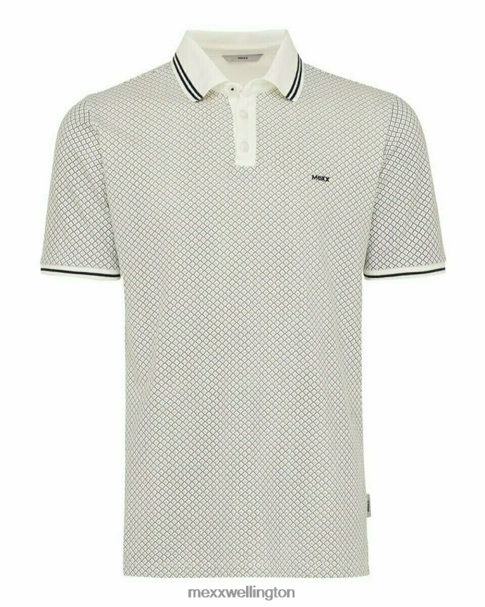 Men Mexx White Pique Polo Off 2B480T593