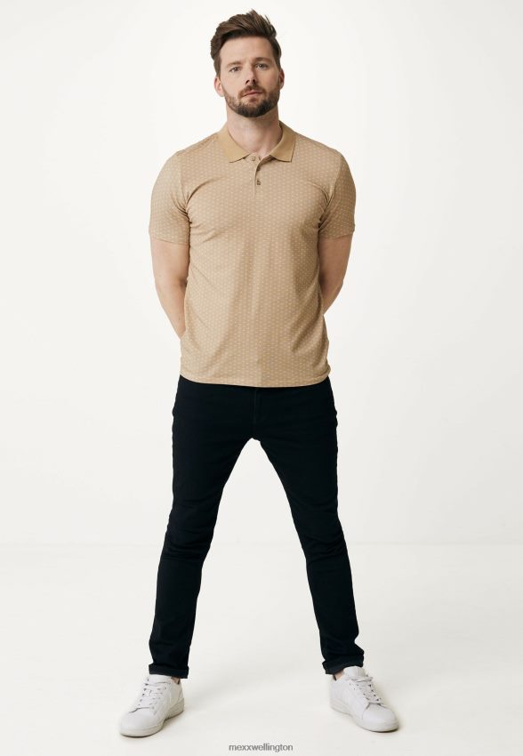 Men Mexx Beige Polo Print Sand 2B480T509