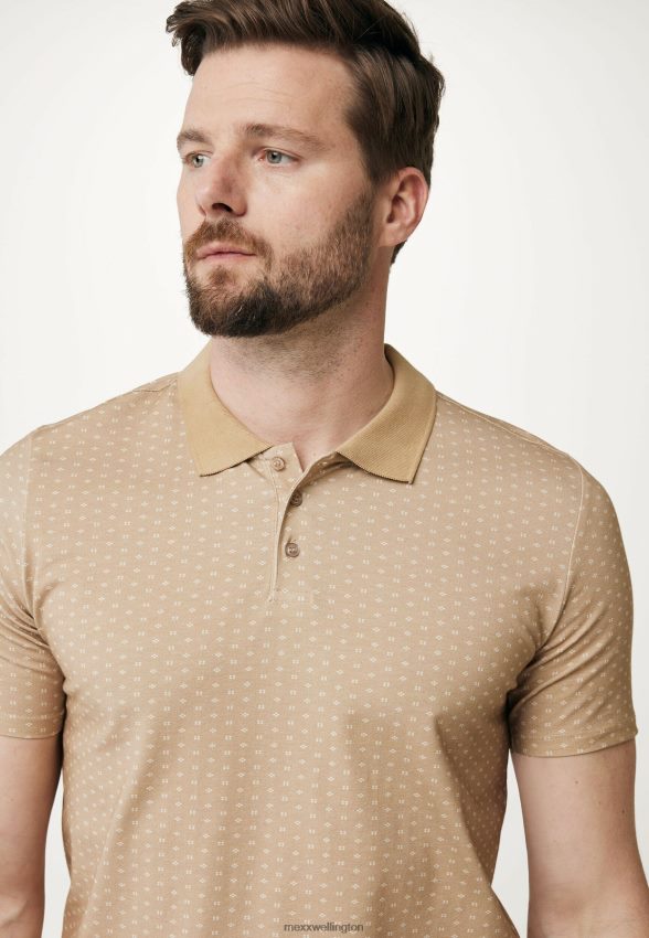 Men Mexx Beige Polo Print Sand 2B480T509