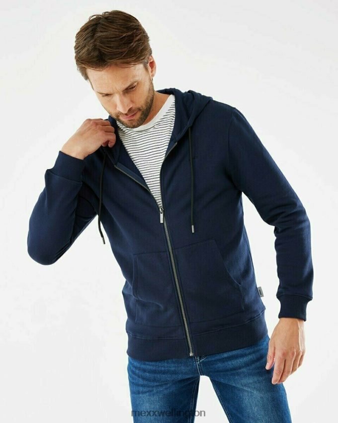 Men Mexx Blue Hooded Cardigan Navy 2B480T610