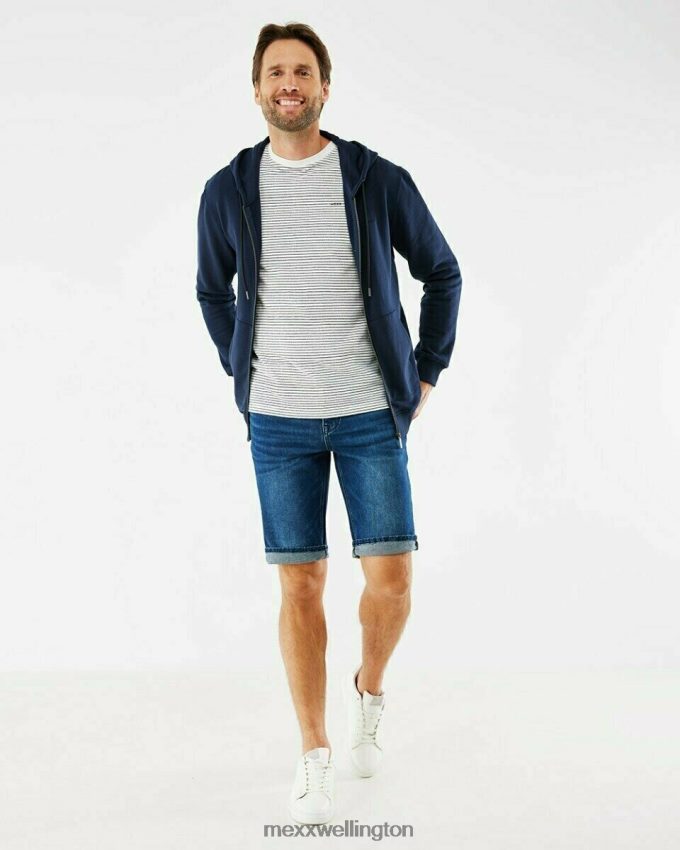 Men Mexx Blue Hooded Cardigan Navy 2B480T610