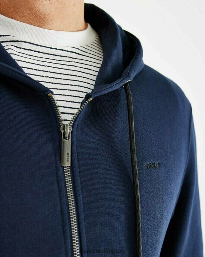Men Mexx Blue Hooded Cardigan Navy 2B480T610