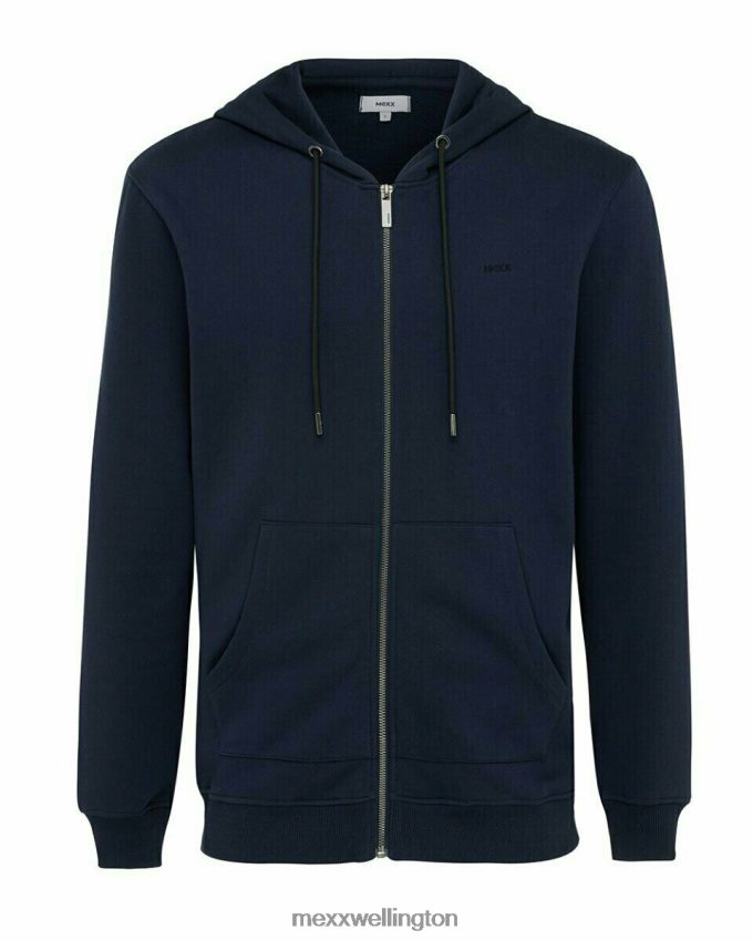 Men Mexx Blue Hooded Cardigan Navy 2B480T610