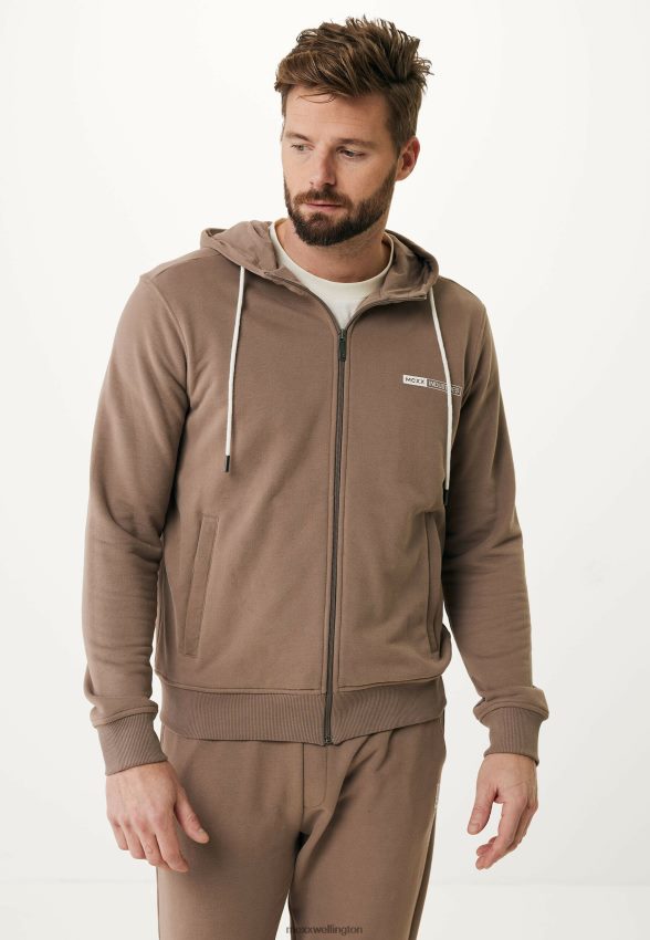 Men Mexx Brown Hooded Cardigan 2B480T569