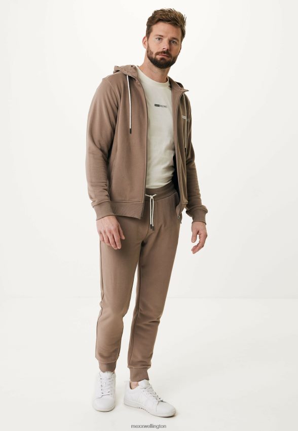 Men Mexx Brown Hooded Cardigan 2B480T569