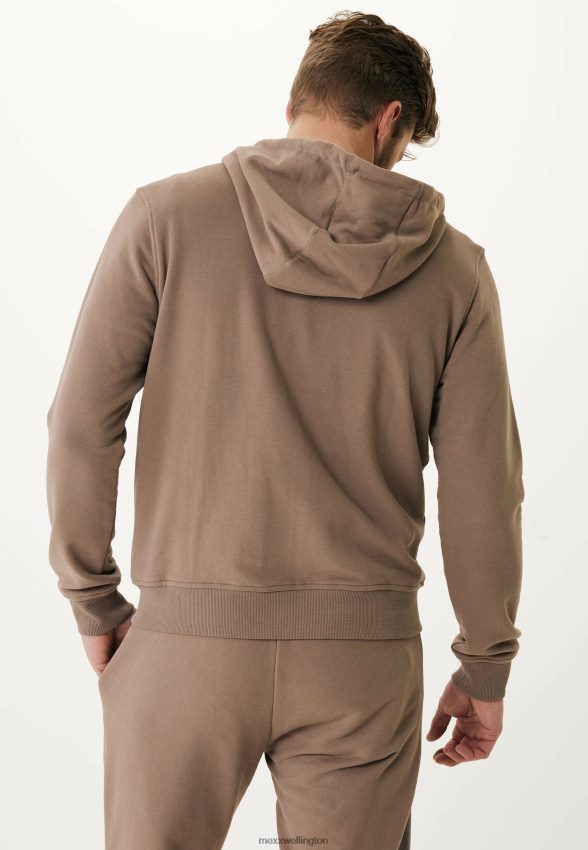 Men Mexx Brown Hooded Cardigan 2B480T569