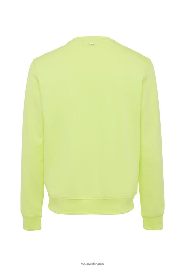 Men Mexx Cotton Garment Dye Crew Neck Lime 2B480T480