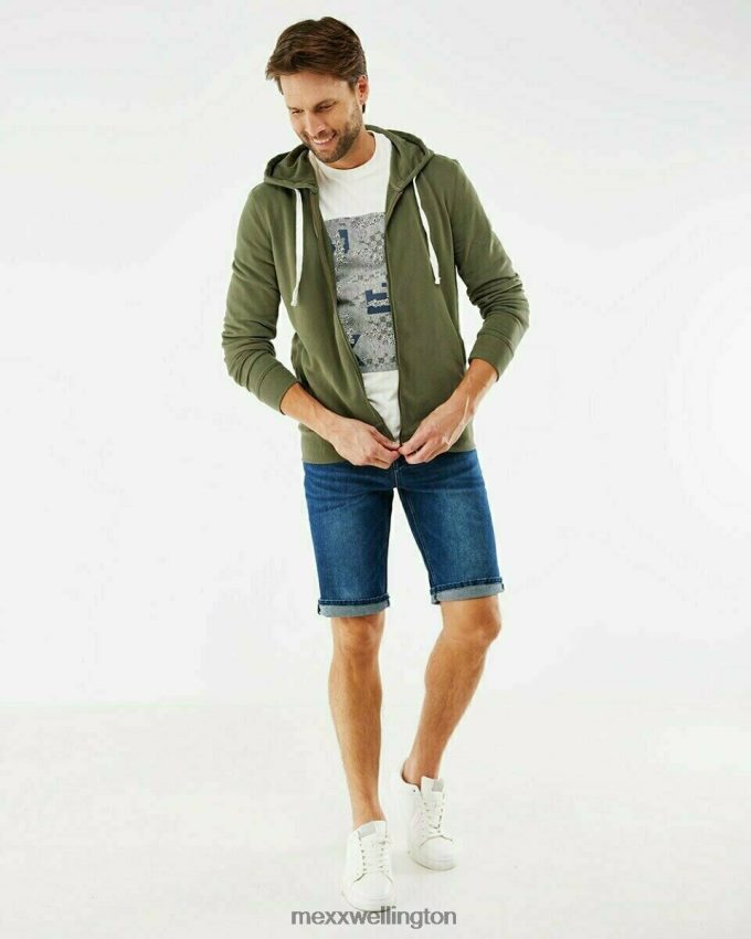 Men Mexx Green Hooded Cardigan 2B480T621