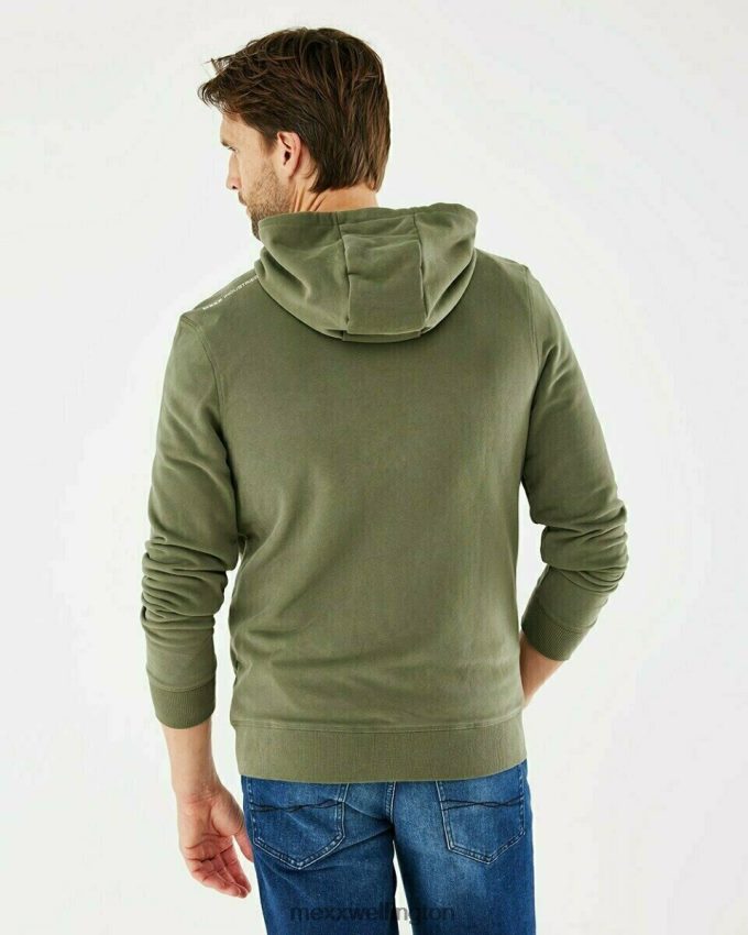 Men Mexx Green Hooded Cardigan 2B480T621