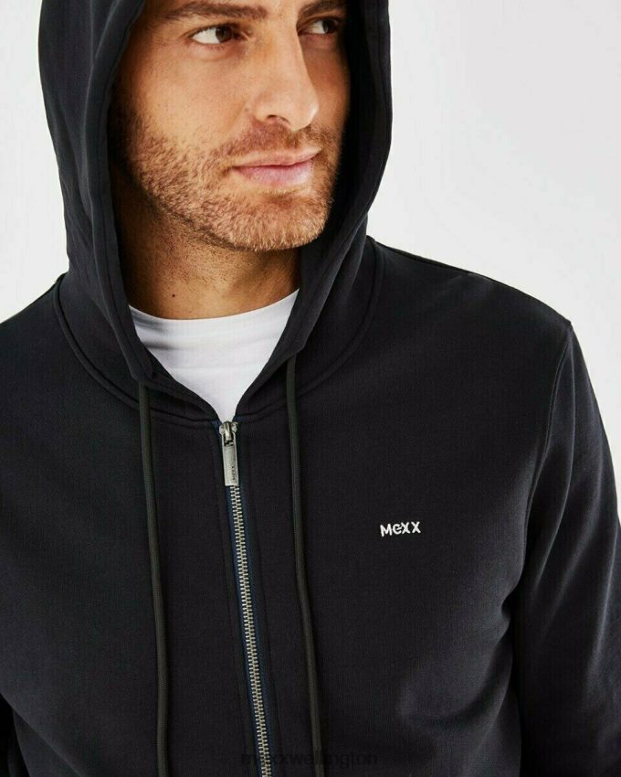 Men Mexx Schwarz Hooded Cardigan Black 2B480T619