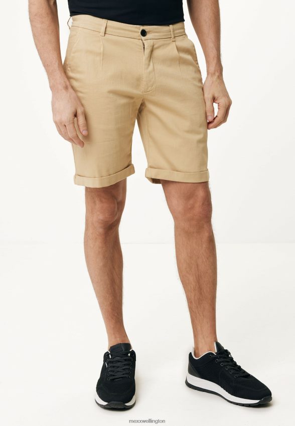 Men Mexx Beige Chino Shorts Roll Up Cuff Sand 2B480T485