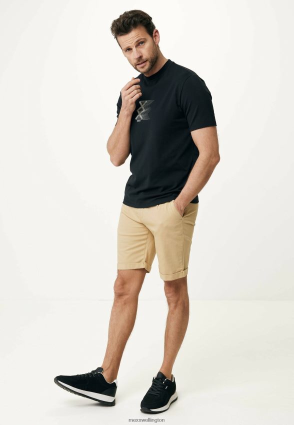 Men Mexx Beige Chino Shorts Roll Up Cuff Sand 2B480T485