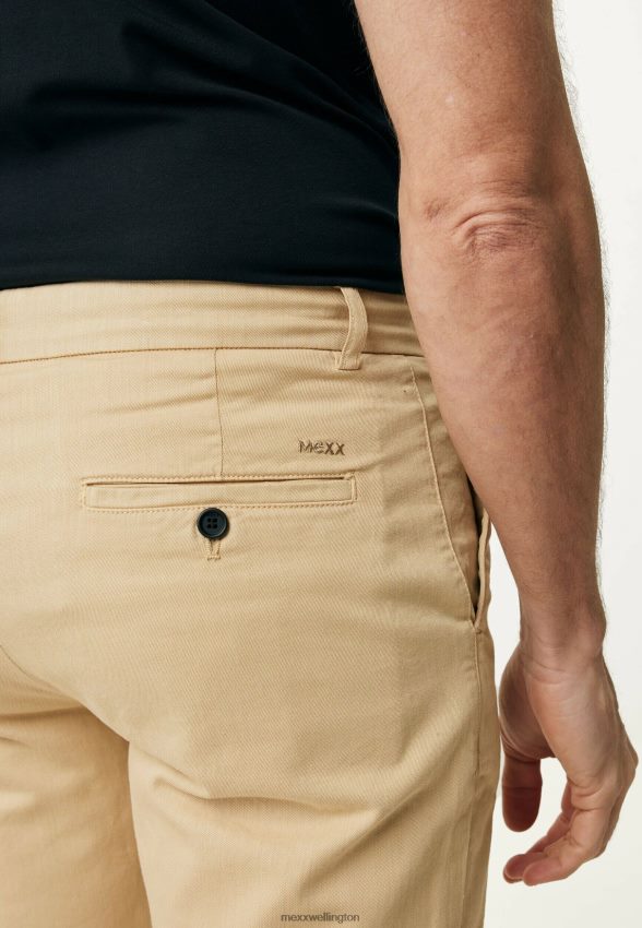 Men Mexx Beige Chino Shorts Roll Up Cuff Sand 2B480T485