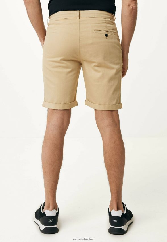 Men Mexx Beige Chino Shorts Roll Up Cuff Sand 2B480T485