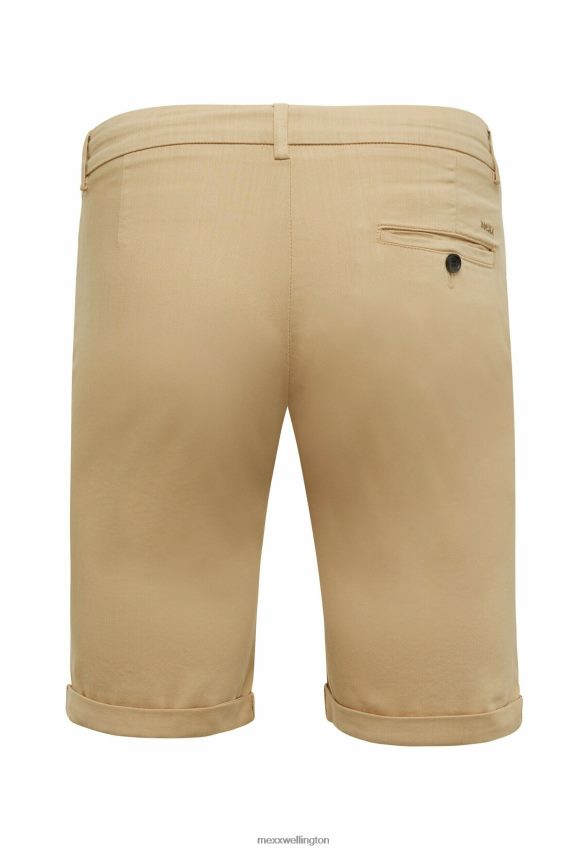 Men Mexx Beige Chino Shorts Roll Up Cuff Sand 2B480T485