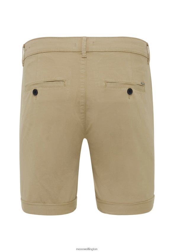 Men Mexx Beige Mid Waist Garment Dye Chino Short Sand 2B480T501