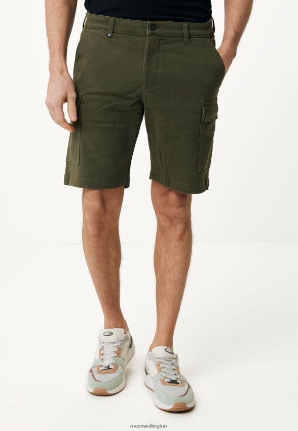 Men Mexx Green Cargo Pants Short Olive 2B480T500