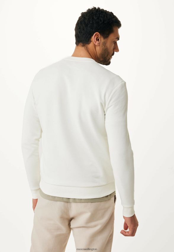 Men Mexx Beige Crew Neck Sweater Off White 2B480T468