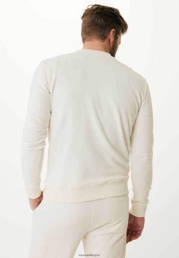 Men Mexx Beige Crewneck Sweater Off White 2B480T654