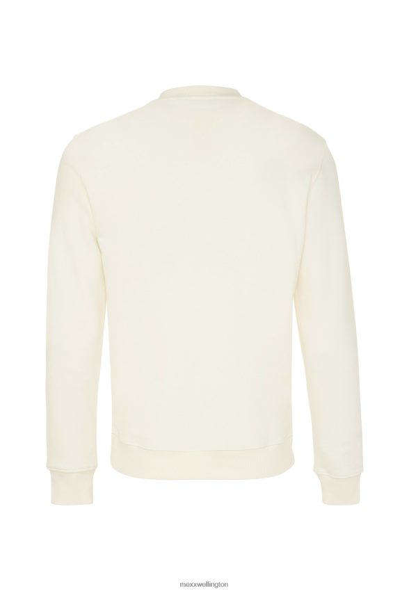 Men Mexx Beige Crewneck Sweater Off White 2B480T654