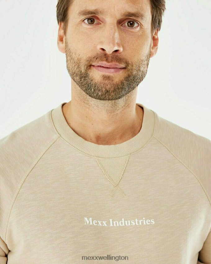Men Mexx Beige Crewneck Sweatshirt 2B480T620