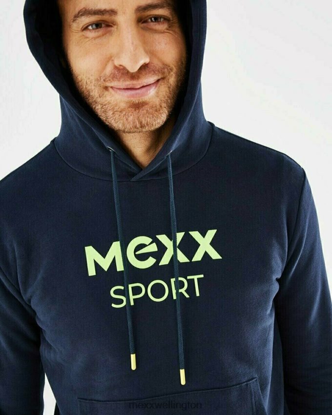 Men Mexx Blue Hooded sweater Navy 2B480T721