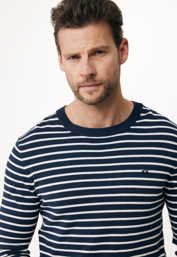 Men Mexx Blue Sweater Crewneck Navy 2B480T546