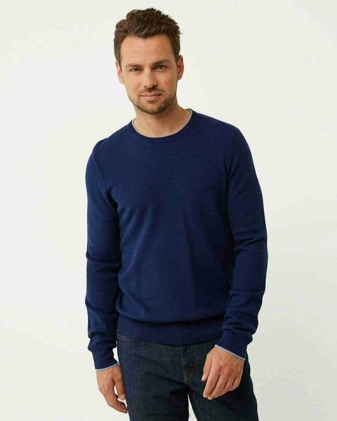 Men Mexx Blue Sweater Knit Dark 2B480T600