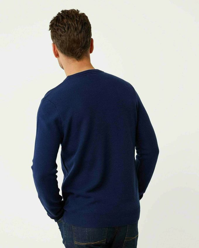 Men Mexx Blue Sweater Knit Dark 2B480T600