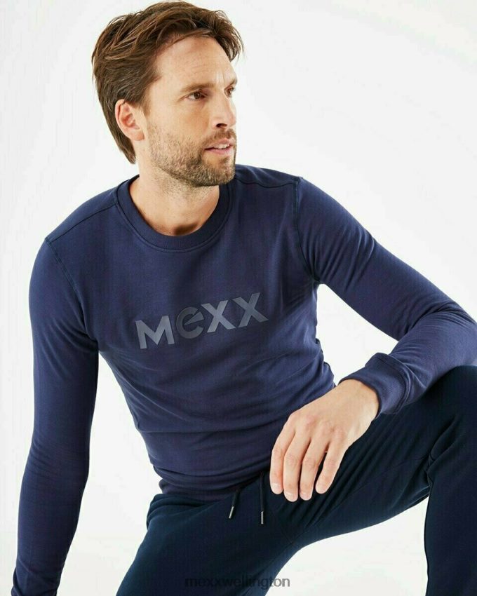 Men Mexx Blue Sweater Navy 2B480T634