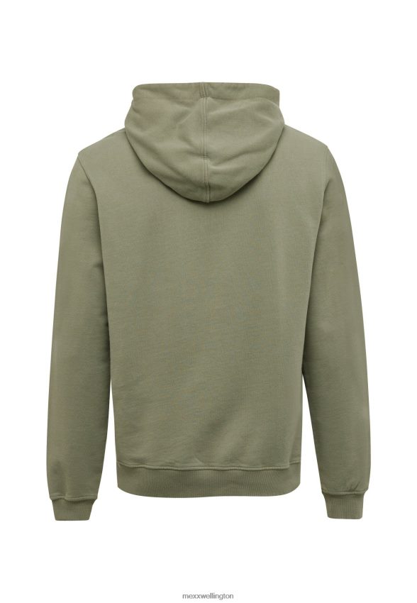 Men Mexx Green Garment Dye Hooded Sweater Mid 2B480T514