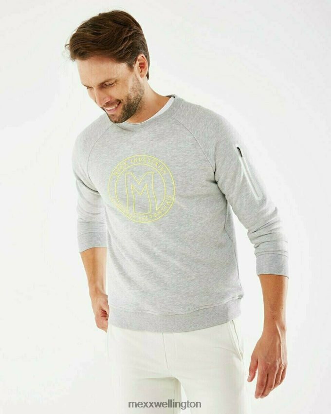 Men Mexx Grey Crewneck sweater grey melee 2B480T727