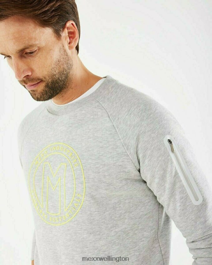 Men Mexx Grey Crewneck sweater grey melee 2B480T727