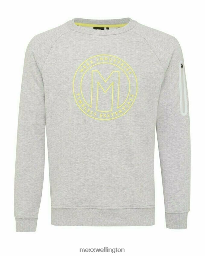 Men Mexx Grey Crewneck sweater grey melee 2B480T727