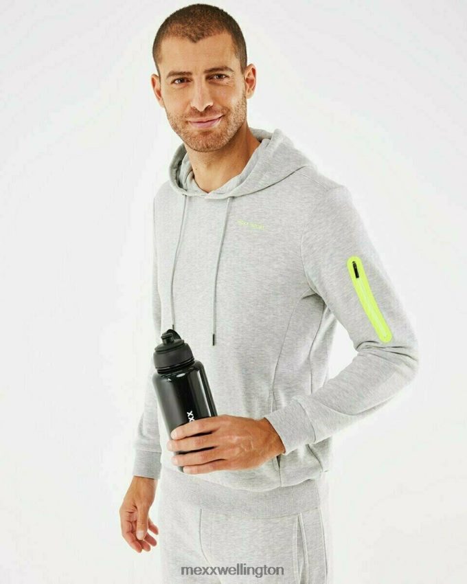 Men Mexx Grey Hooded sweater Melee 2B480T739